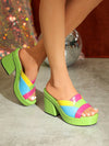 Chic and Colorful Open-Toe High Heel Sandals for Women