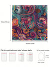 Elegantly Bohemian: Floral Mandala Waterproof Shower Curtain Set with Hooks