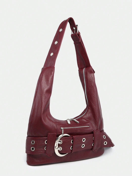 Vintage-Inspired Multi-Strap Gothic Tote Bag - Trendy Steampunk Style for Effortless Streetwear Looks