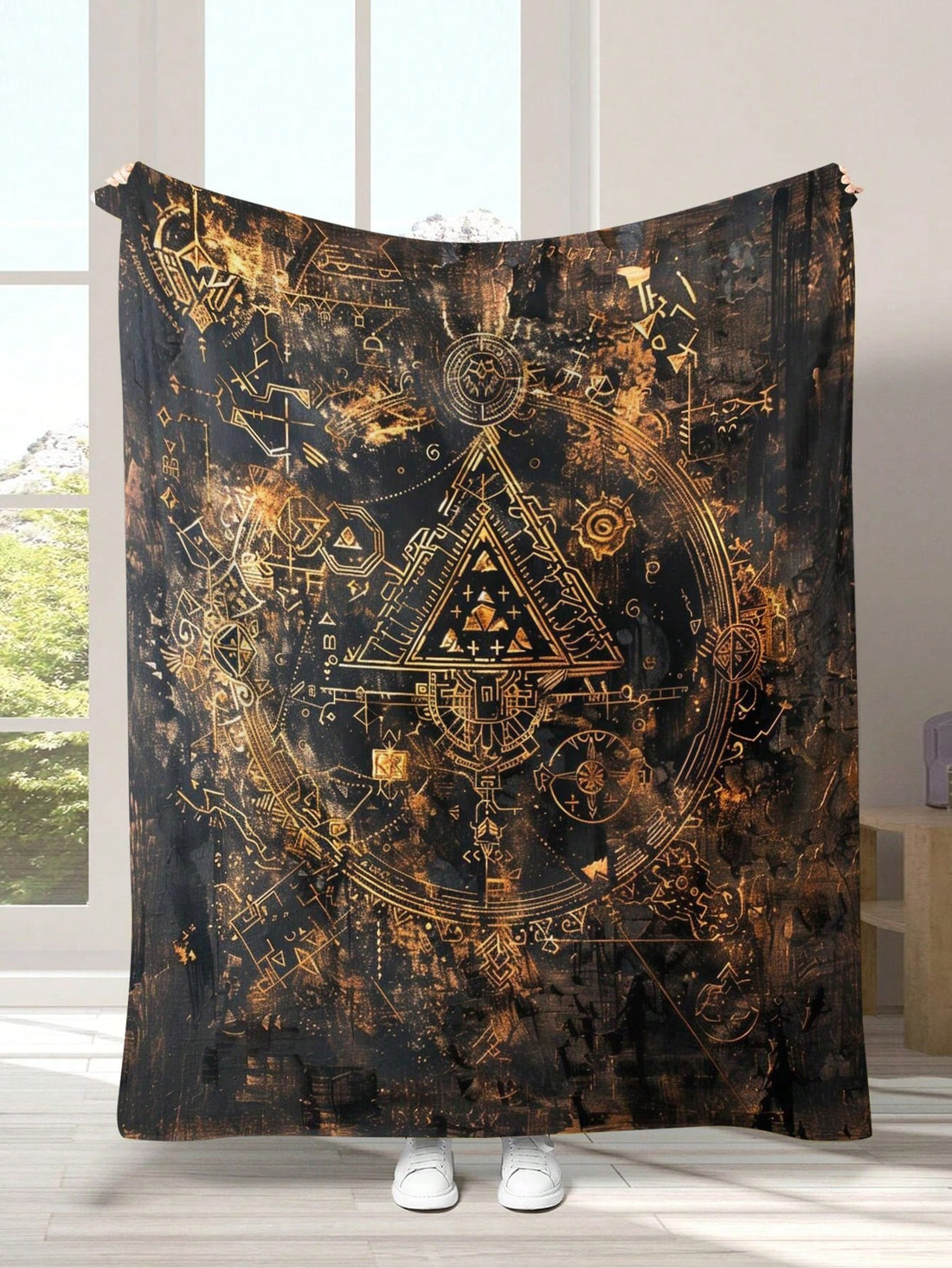 Stay warm and stylish with our Vintage Map Totem Pattern <a href="https://canaryhouze.com/collections/blanket" target="_blank" rel="noopener">Blanket</a>. The unique design adds a touch of sophistication to any room, while the soft material guarantees comfort. Perfect for cozying up on your sofa, this blanket is a must-have for those chilly nights.