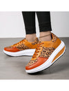 Stylish Leopard Print Athletic Sneakers with Thick Sole - Women's Platform Running Shoes