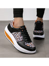 Stylish Leopard Print Athletic Sneakers with Thick Sole - Women's Platform Running Shoes