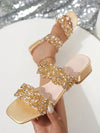 Rhinestone Refresh: Lychee Green Chunky Heel Slide Sandals