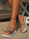 Retro Glittered Jute Rope Flat Sandals: Stylish Comfort for Every Occasion