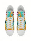 Colorful Bear Print High Top Sports Shoes - Lightweight and Breathable