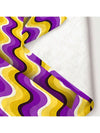 Geometric Bliss: Flannel Digital Print Blanket in Yellow and Purple for Cozy Homes and Travel
