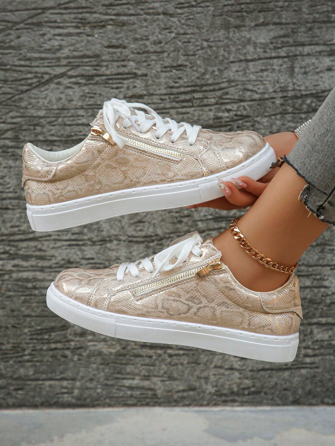 Discover the ultimate in comfort and versatility with the Golden Serpent Outdoor Side-Zip <a href="https://canaryhouze.com/collections/women-canvas-shoes" target="_blank" rel="noopener">Sneakers</a>. Featuring a convenient side-zip design, these sneakers provide both ease and style for any outdoor adventure. With a comfortable fit and sleek design, these sneakers are a must-have for any active lifestyle.