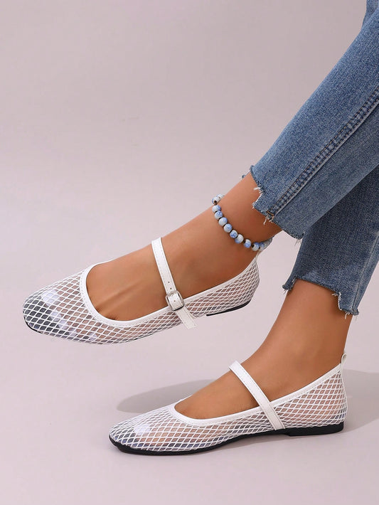 Step Into Comfort: Women's Breathable Mesh Flat Shoes