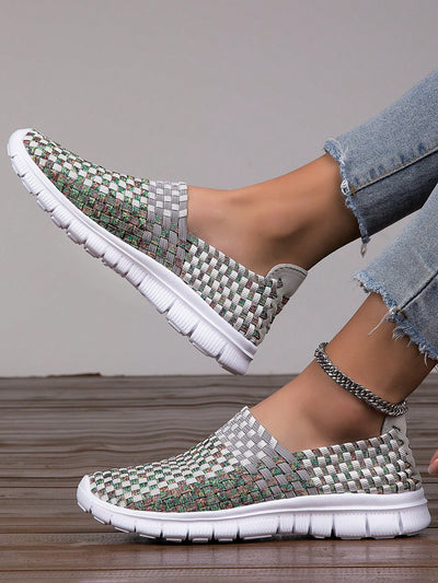 Upgrade your everyday fashion with these stylish and lightweight women's knitted running <a href="https://canaryhouze.com/collections/women-canvas-shoes?sort_by=created-descending" target="_blank" rel="noopener">shoes</a>. Designed for comfort and style, these shoes are perfect for any on-the-go woman. Made with high-quality materials, they provide the perfect combination of fashion and functionality.