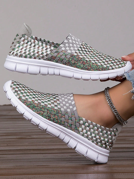 Stylish and Lightweight Women's Knitted Running Shoes for Everyday Fashion