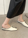 Chic French Style Square Toe Half-Pack Flats for Women