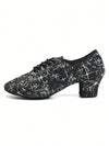 Lace Up and Dance in Style: Women's Ballroom Dance Sneakers with Split Sole for Latin Tango