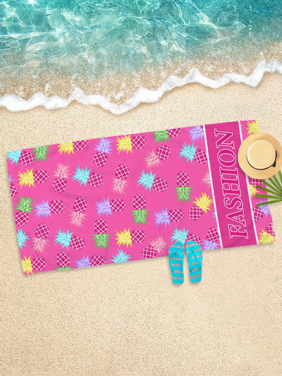 Pineapple Paradise: Superfine Fiber Beach Towel for Swimming, Vacation, Travel & Camping