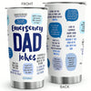 20oz Dad Jokes Stainless Steel Tumbler: The Perfect Gift for Men on-the-go!