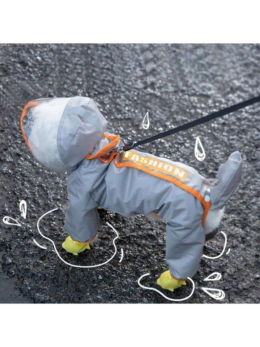 Keep your furry friend dry and stylish on rainy days with our Stay Dry in Style raincoat for dogs. This waterproof coat features a trendy colorblocking design and comes with a transparent hat for added protection. Don't let bad weather dampen your pup's day - stay prepared and fashionable with our raincoat!