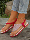 Diamond Braided Toe Ring Style Flat Sandals: Women's Summer 2024 New Arrival