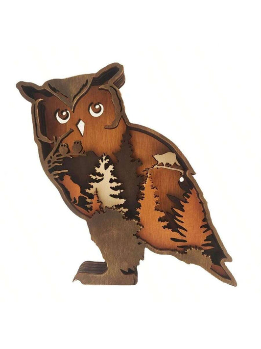 This creative owl-shaped <a href="https://canaryhouze.com/collections/wooden-arts" target="_blank" rel="noopener">wooden</a> figurine is the perfect festive desk decoration for your home celebrations. Handcrafted with intricate details, it adds a unique touch to any space. Made with high-quality wood, it is durable and long-lasting. Perfect for adding a touch of charm to your home decor this holiday season.
