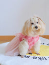 Gradient Rose Rhinestone Bowknot Princess Dress for Cats and Dogs