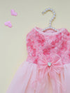 Gradient Rose Rhinestone Bowknot Princess Dress for Cats and Dogs