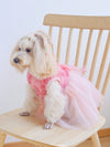 Gradient Rose Rhinestone Bowknot Princess Dress for Cats and Dogs