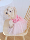 Gradient Rose Rhinestone Bowknot Princess Dress for Cats and Dogs