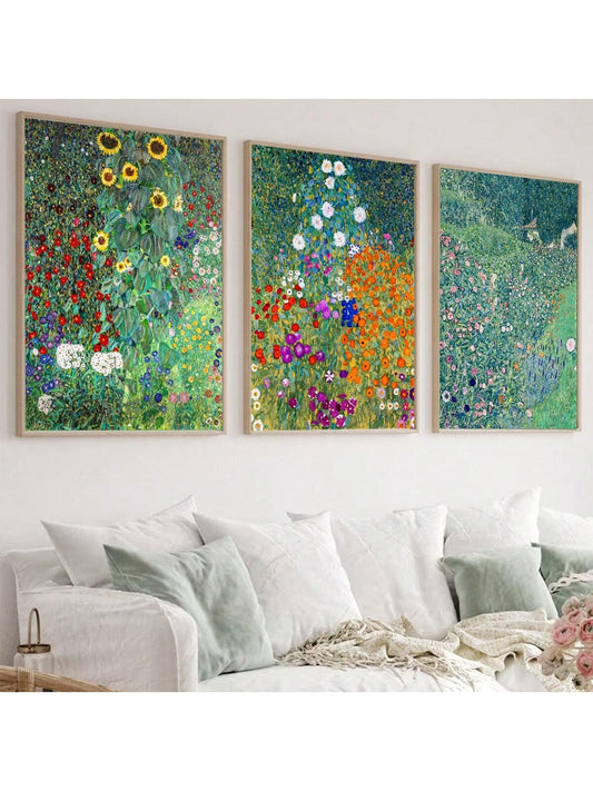 Botanical Bliss: 3-Piece Garden Art Set Featuring Sunflowers - Perfect for Living Room or Bedroom Decor
