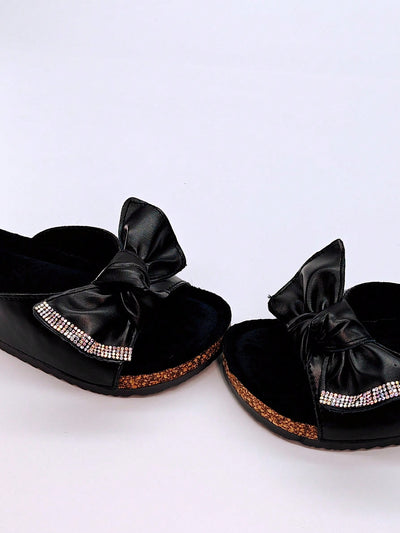 Diamond Sequins Bow Slipper Sandals: Stylish Holiday and Beach Wear for Women