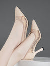 Breathable Mesh High Heeled Pointed Toe Shoes for Women