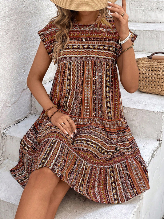 Capture the essence of summertime in our Vintage Vacation Vibes dress. Featuring a printed design, this dress is perfect for your next holiday. With its vintage vibes, you'll stand out in style and create unforgettable memories. Lightweight and comfortable, it's the perfect choice for warm weather adventures.