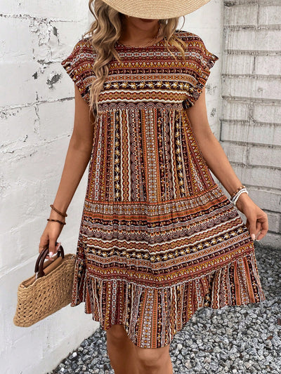 Vintage Vacation Vibes: Summer Printed Holiday Dress