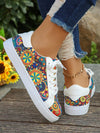 Patchwork Adventure: Women's Colorful Outdoor Sneakers for Traveling and Hiking