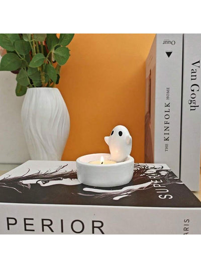 Whimsical Ghost Resin Candle Holder: A Charming Addition to Your Home Decor
