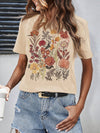 Floral Essence: Casual and Simple Women's T-Shirt for Summer