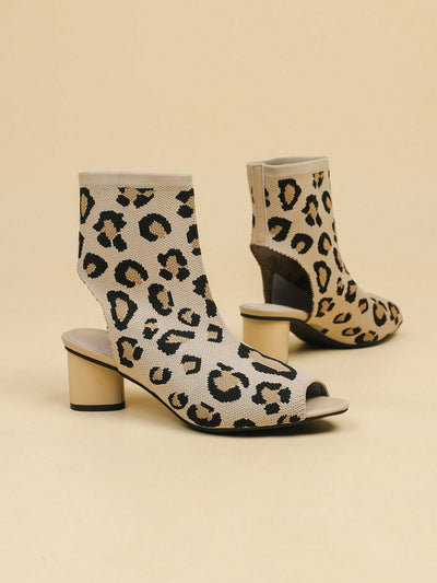 Peep Toe Chunky Heel Booties: Strut Your Style with Comfort and Elegance