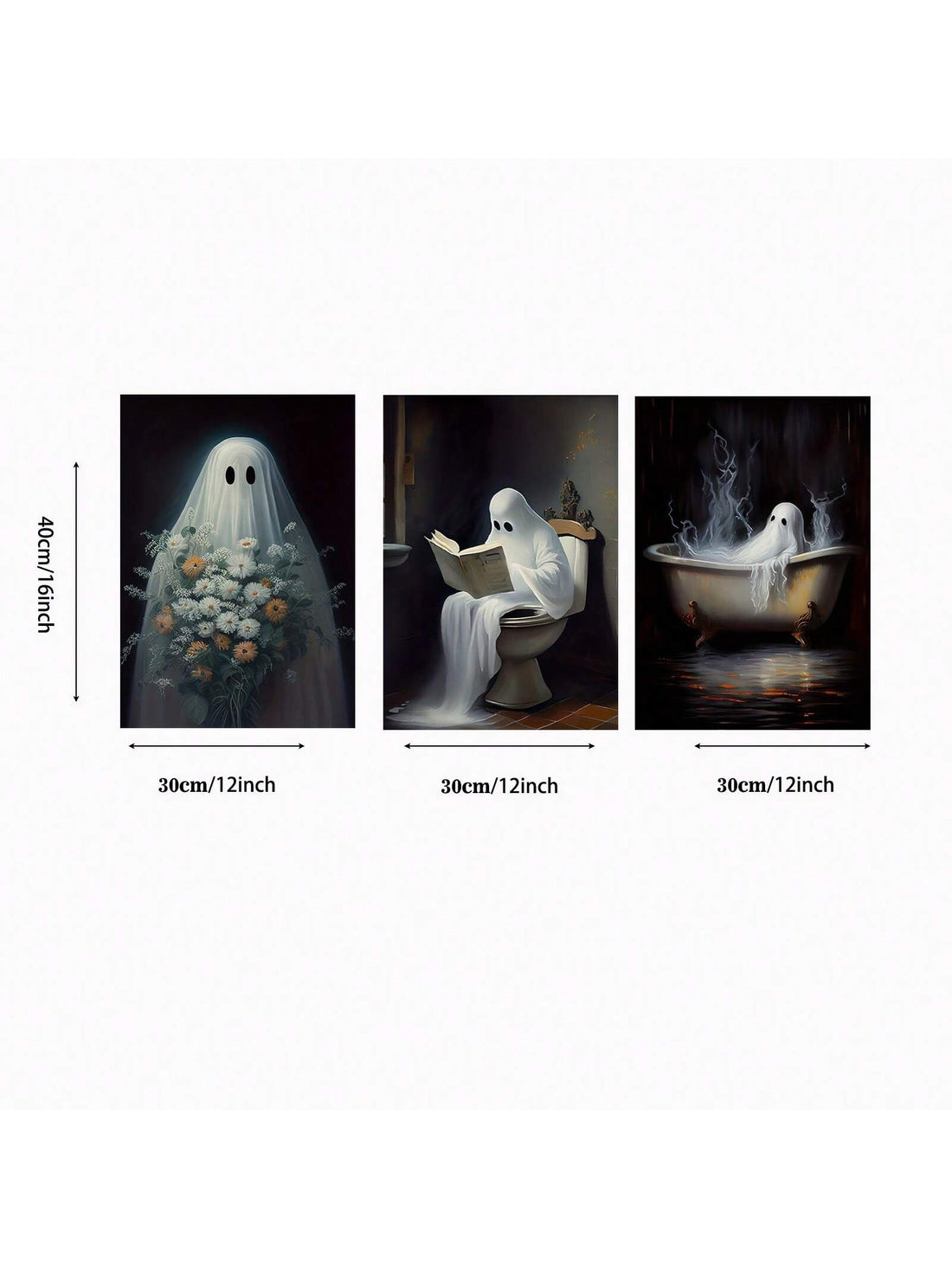 Add a touch of spookiness to your bedroom walls with our Spooky Halloween Canvas Poster Set. Featuring retro ghostly decor, this set will create a hauntingly beautiful atmosphere. Made with high-quality canvas, these posters are perfect for decorating during the Halloween season.