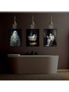 Spooky Halloween Canvas Poster Set - Retro Ghostly Decor for Bedroom Walls