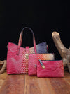 Purple Crocodile Pattern Tote Bag Combo: Stylish and Spacious for 2024