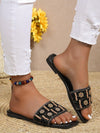 Glamorous Floral Totem Square Toe Sandals for Stylish Summer Comfort