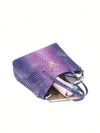 Purple Crocodile Pattern Tote Bag Combo: Stylish and Spacious for 2024