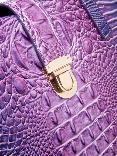 Purple Crocodile Pattern Tote Bag Combo: Stylish and Spacious for 2024