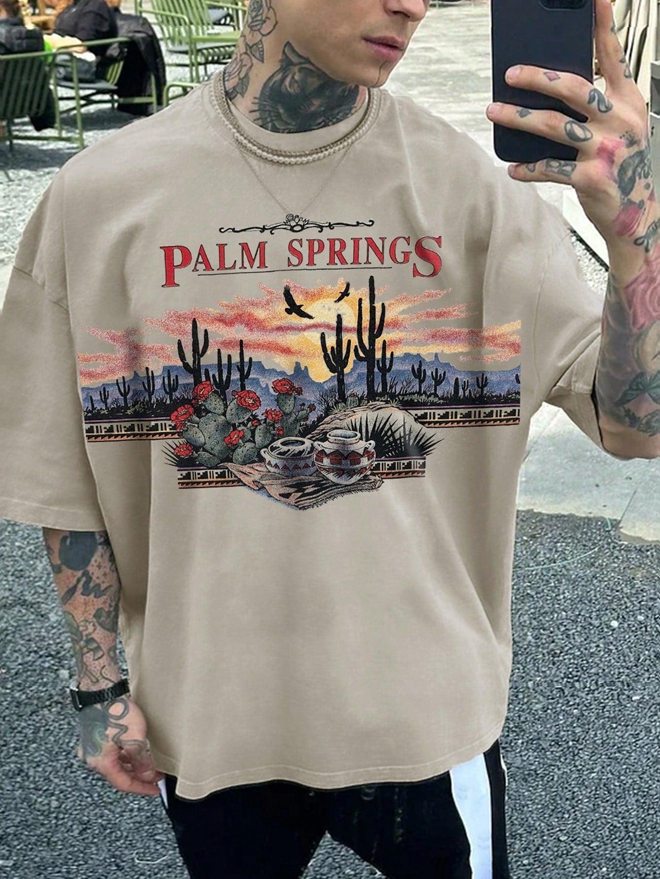 This Men's Summer Vibes Letter and Cactus Printed Short Sleeve T-Shirt is perfect for any summer occasion. Made with high-quality fabric, this shirt features a fun and trendy design that is sure to make you stand out. Show off your summer style with this comfortable and stylish t-shirt.