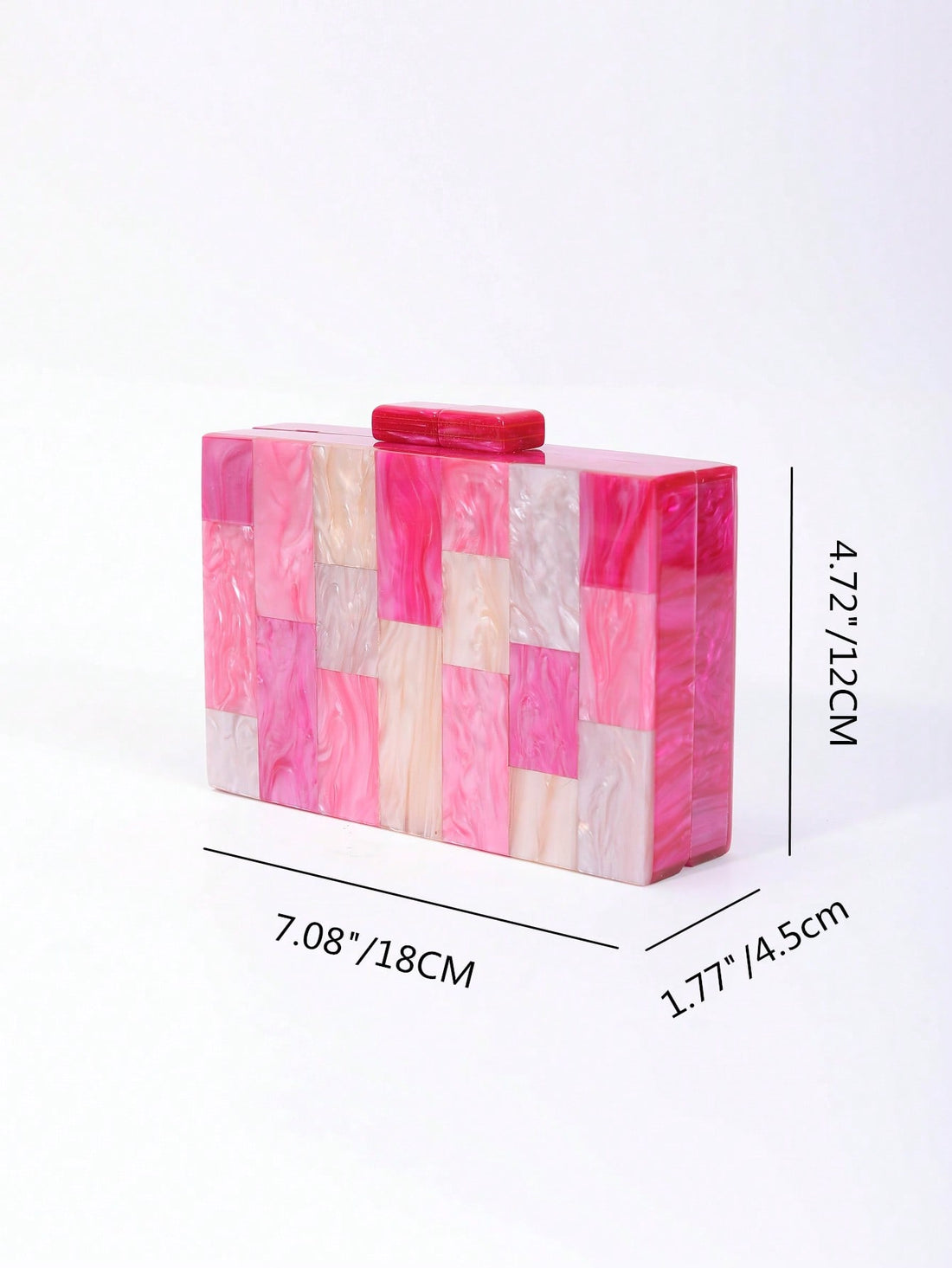 Elevate your style with the Plaid Perfection Acrylic Color Block Clutch and Shoulder Bag! Perfect for daily outings or parties, this bag features a trendy plaid design and can be carried as a clutch or worn as a shoulder bag. Crafted with high-quality acrylic, it's sure to make a statement wherever you go.