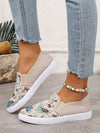 Khaki Butterfly Embroidery Plus Size Sport Shoes: Stylish & Comfortable Athletic Sneakers