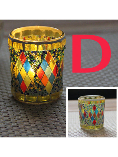 Mosaic Glass Candle Holder: Create a Romantic Atmosphere for Your Special Occasion!