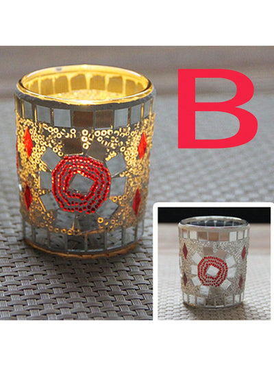 Mosaic Glass Candle Holder: Create a Romantic Atmosphere for Your Special Occasion!