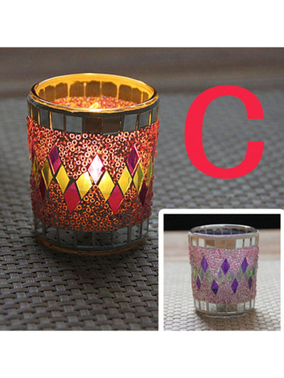 Mosaic Glass Candle Holder: Create a Romantic Atmosphere for Your Special Occasion!