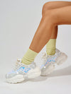 Sparkle and Shine: Women's Rhinestone Charming Sneakers for Party and Dance