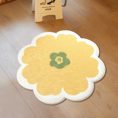 Retro Artistic Area Rug: Elegance and Sophistication in Unique Floral Pattern