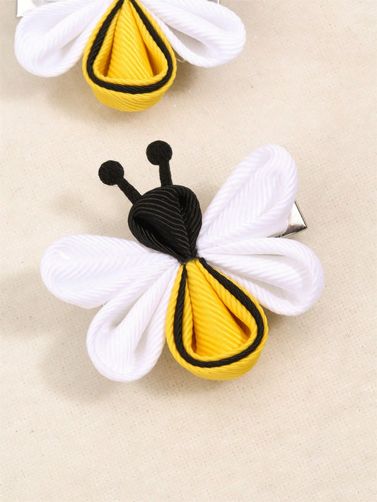 Bumblebee Beauty: Adorable 2-Piece Hair Clips for Dogs and Cats