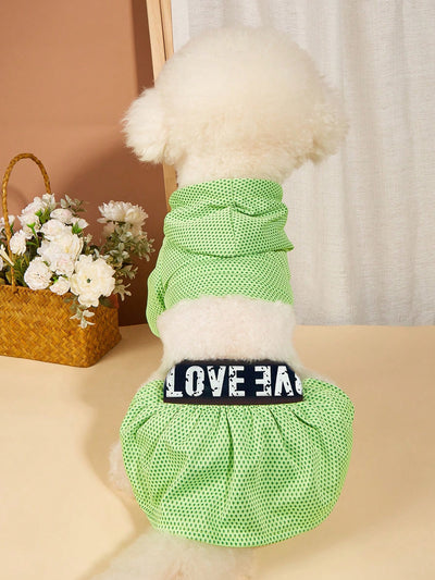 Spice Paws Dog Summer 2pcs Set Sporty Casual Hooded Dress